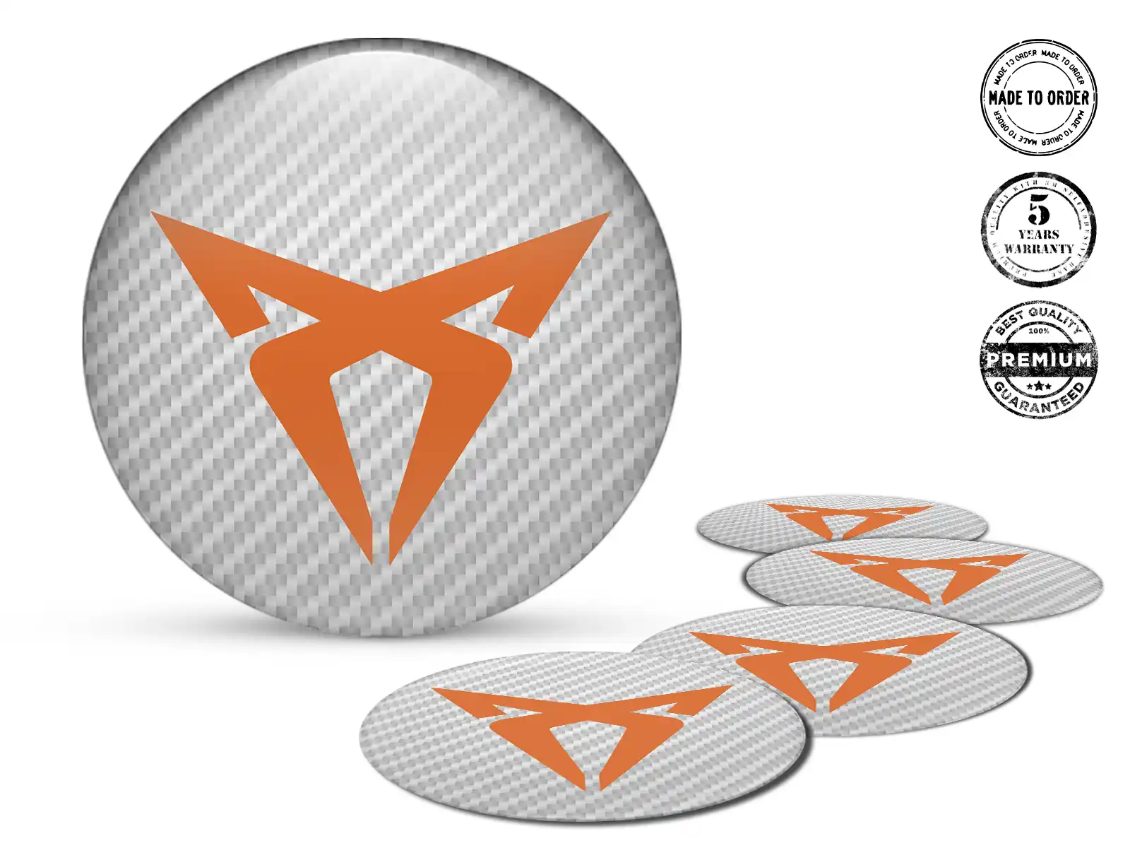 Seat Cupra Gewölbte Emblem Design Harz-Radlogos